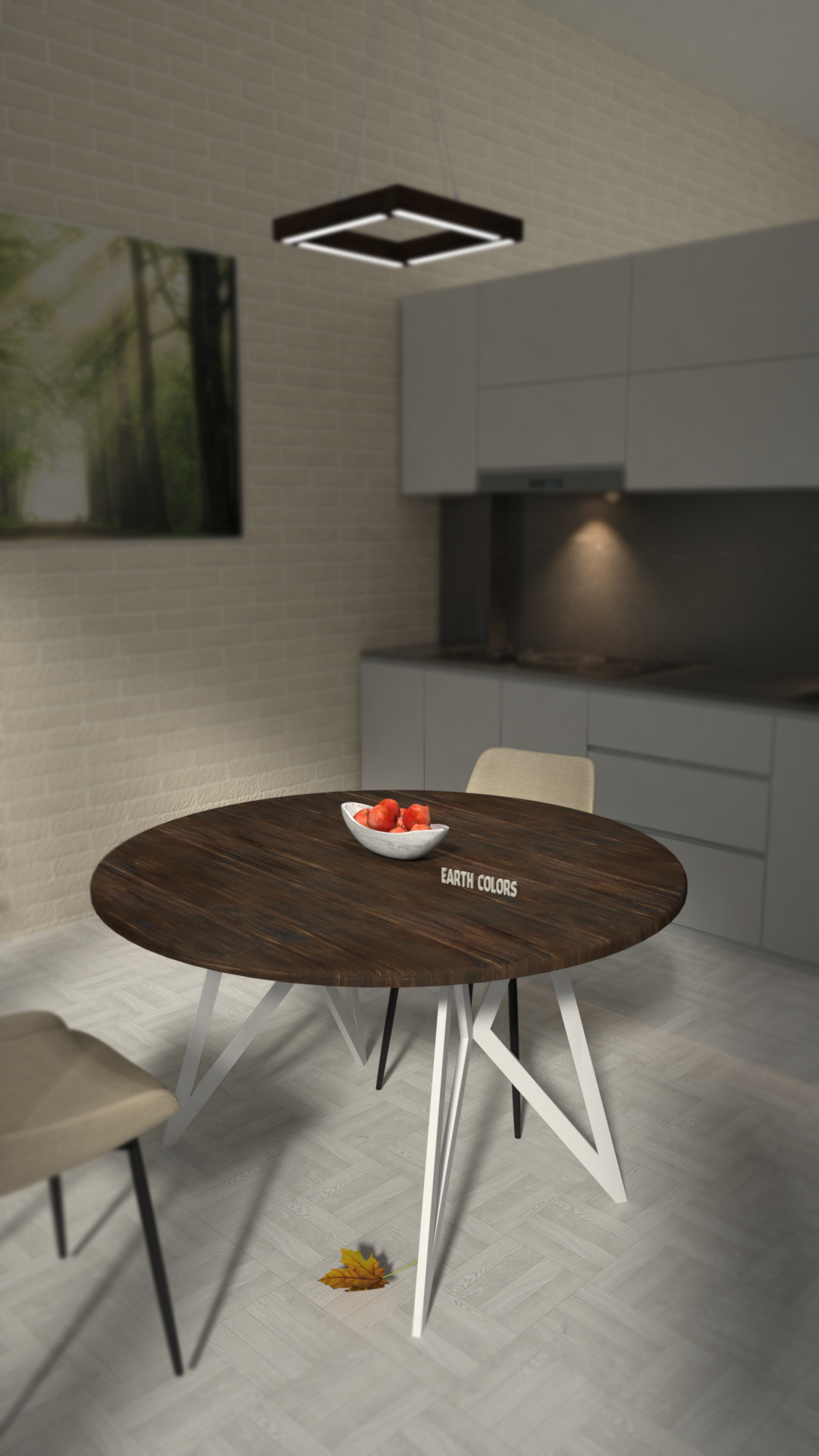 Wood round kitchen tables