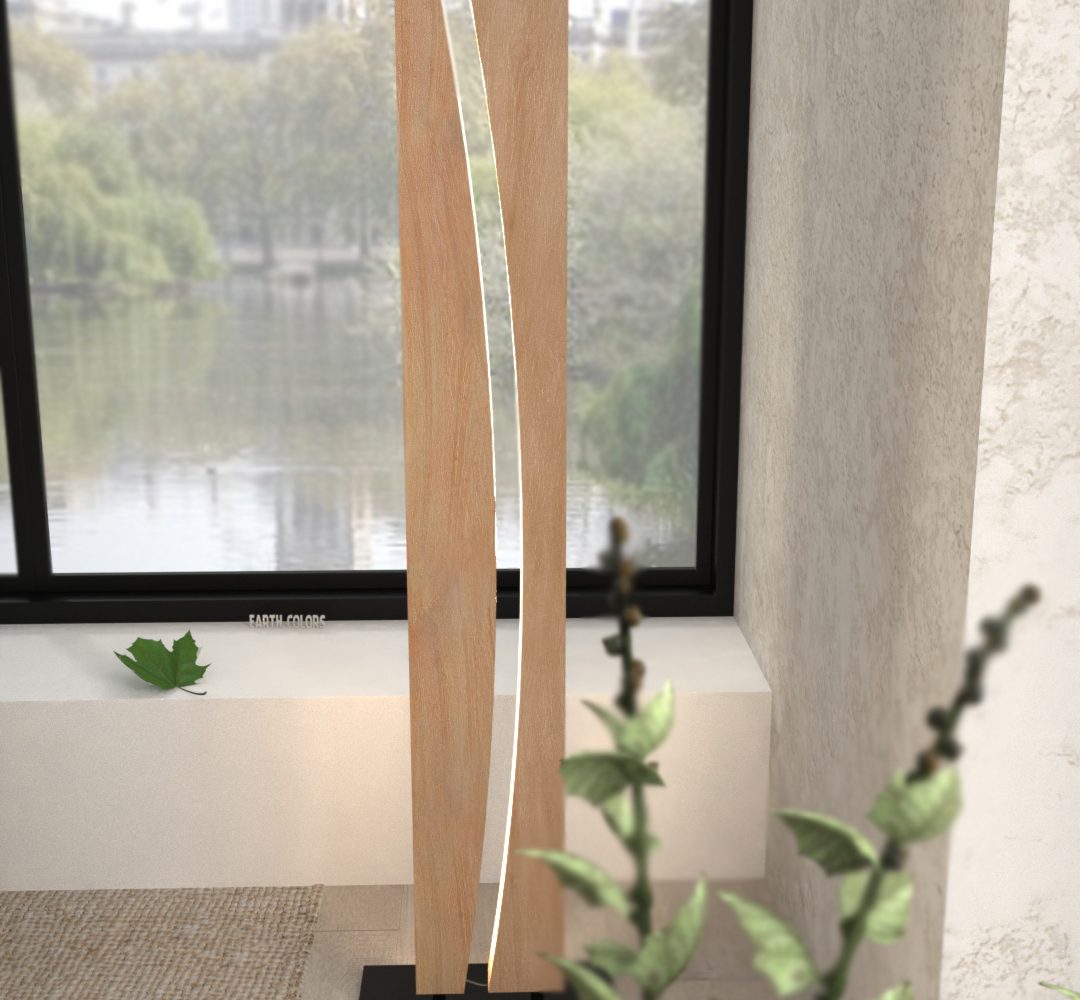 Wood table lamp