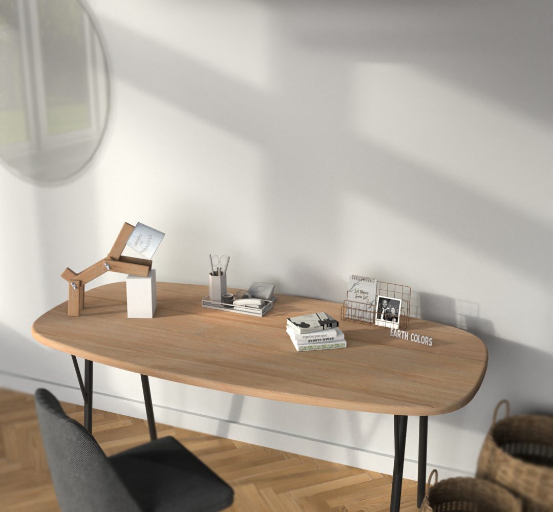 Wooden desk for office