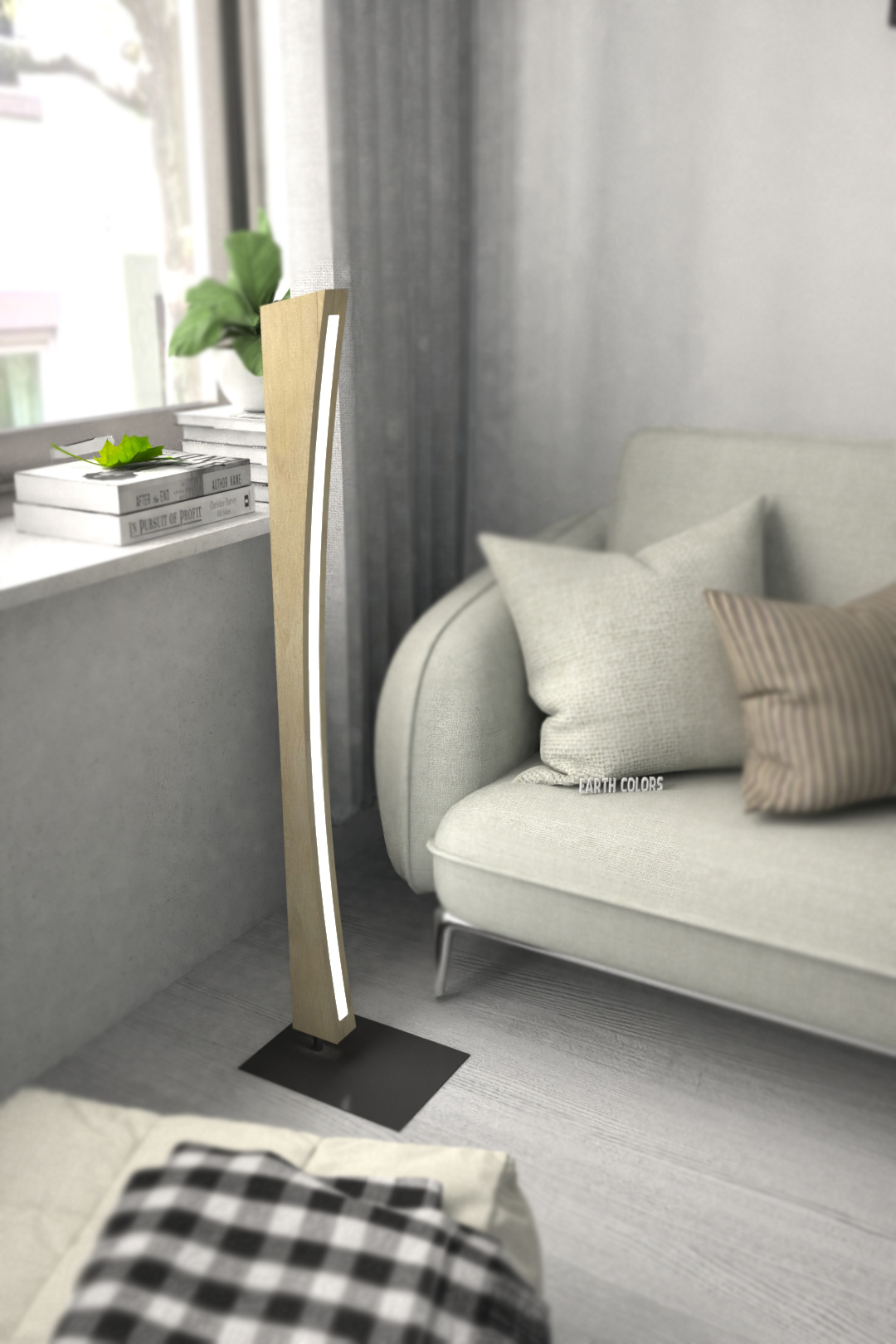 Wooden floor lamps