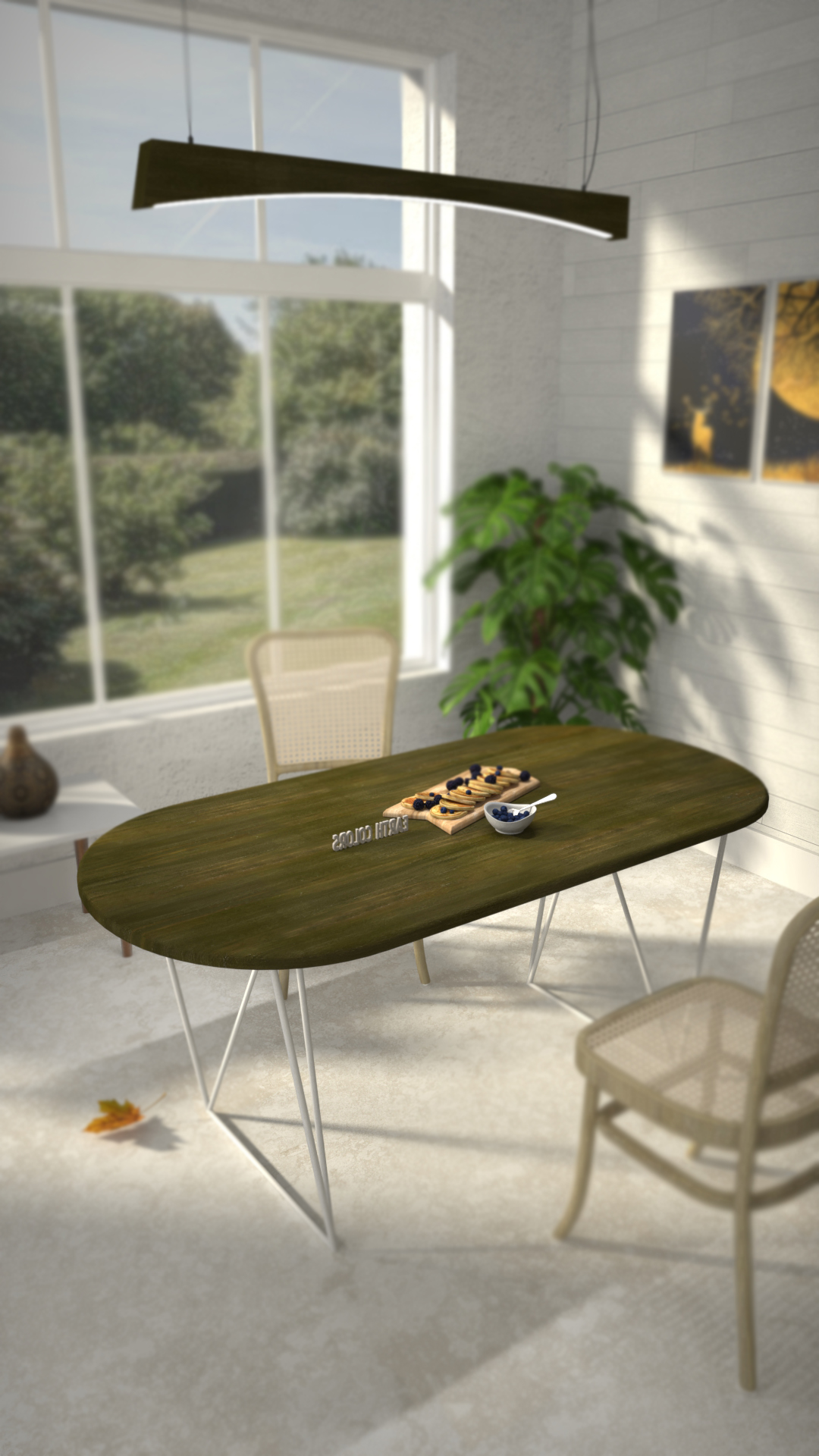 Wooden tables round