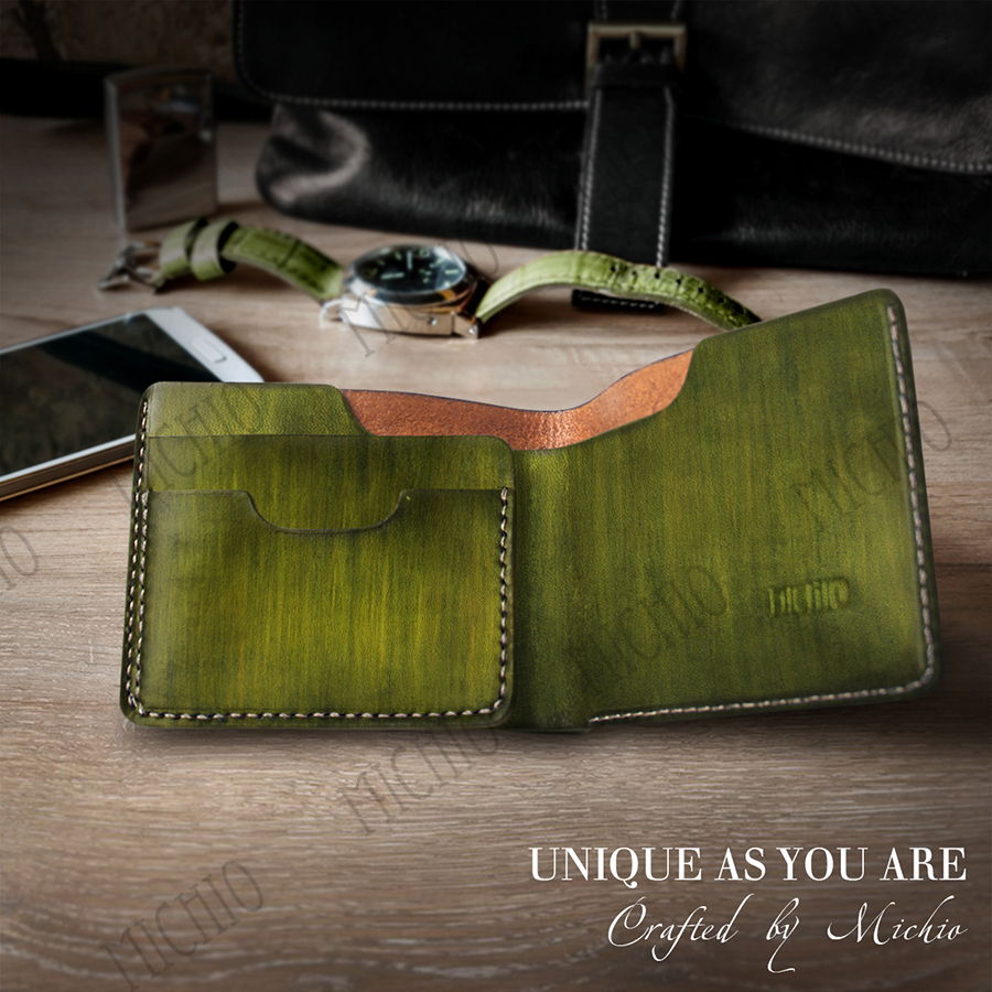 Patina custom leather wallets for men