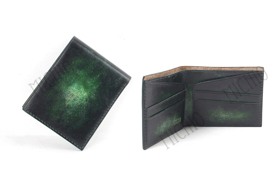 Patina genuine leather wallet for men leather coin purse mens