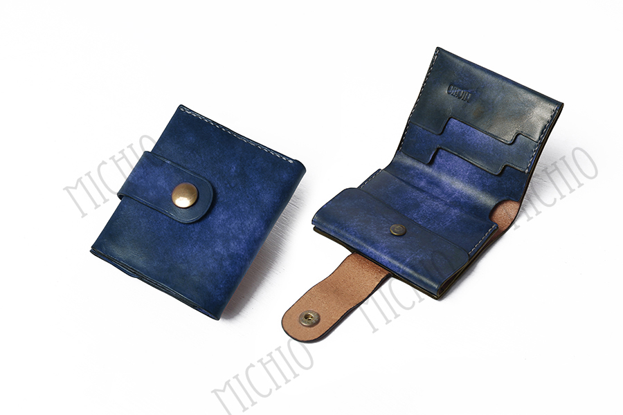 Patina leather business card