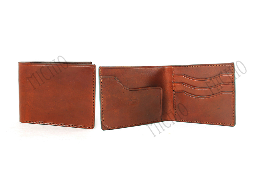 Patina leather coin wallet for mens