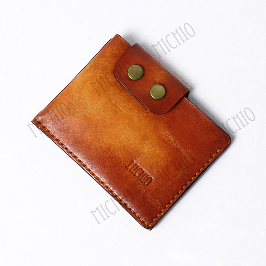 Patina leather money purses