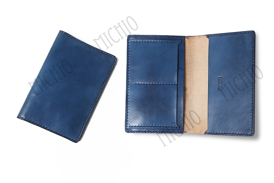 Patina leather passport wallet for men leather travel document holder