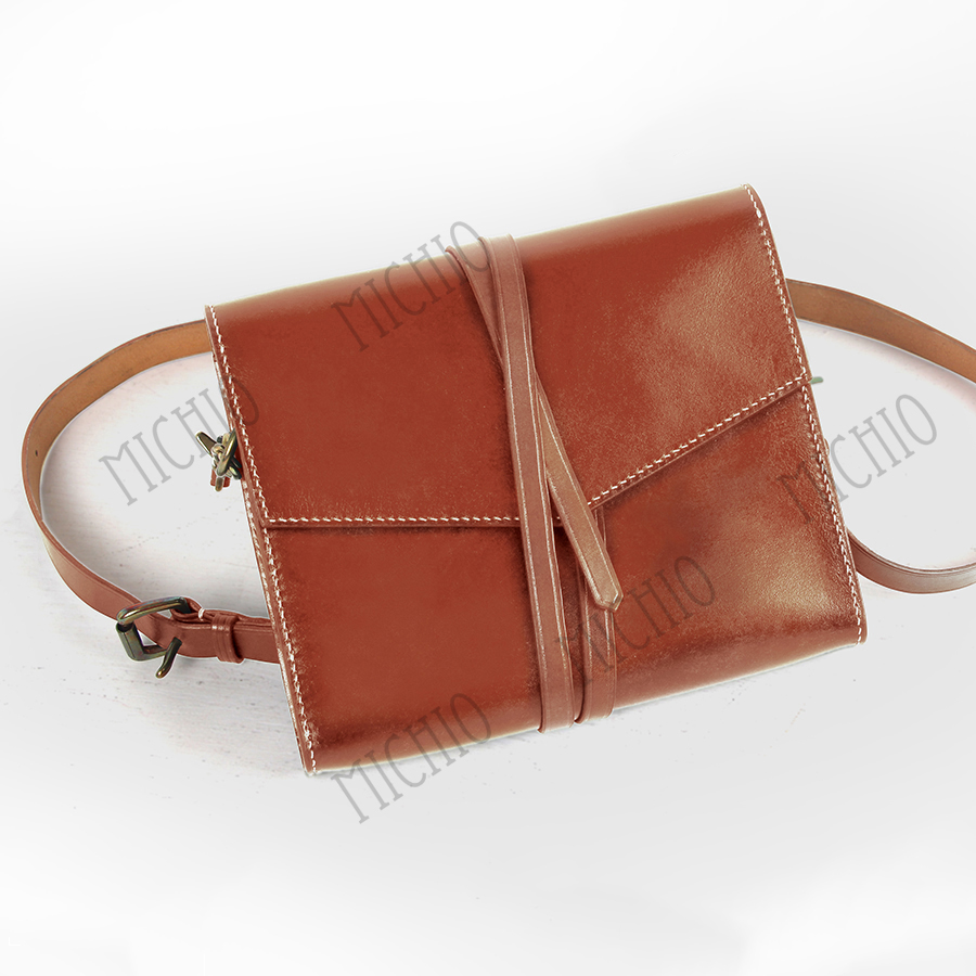 Patina leather purses for women leather waist bag womens