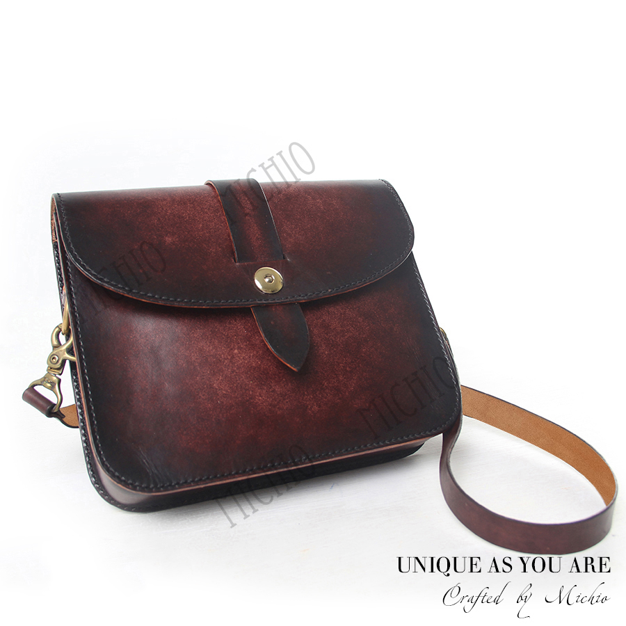 Patina leather shoulder bag women's soft leather shoulder bags for women's