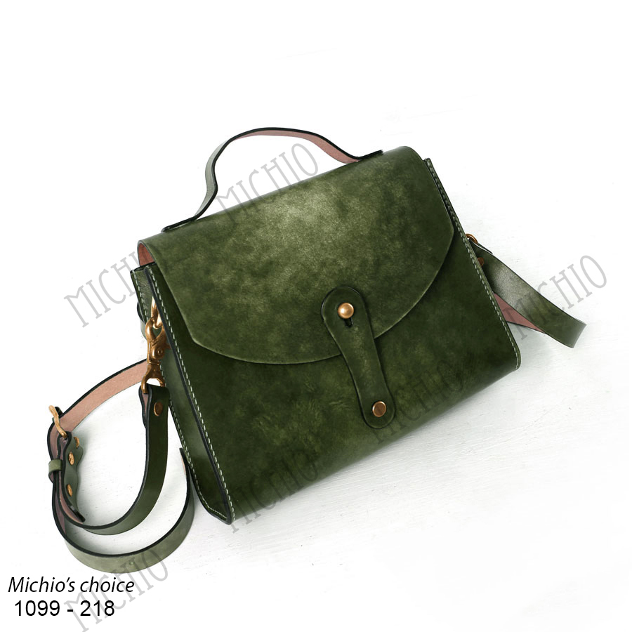 Patina leather shoulder bag women's women's leather messenger bag for work