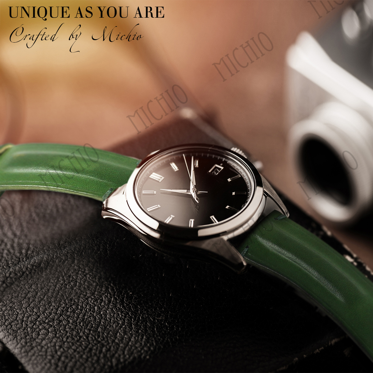 Patina leather strap watches women’s