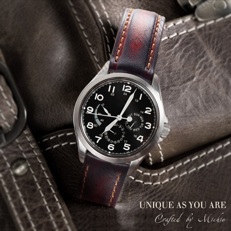 Patina leather strap