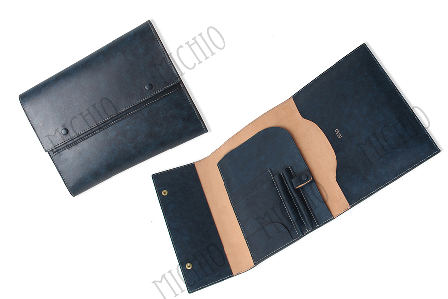 Patina leather tablet cover