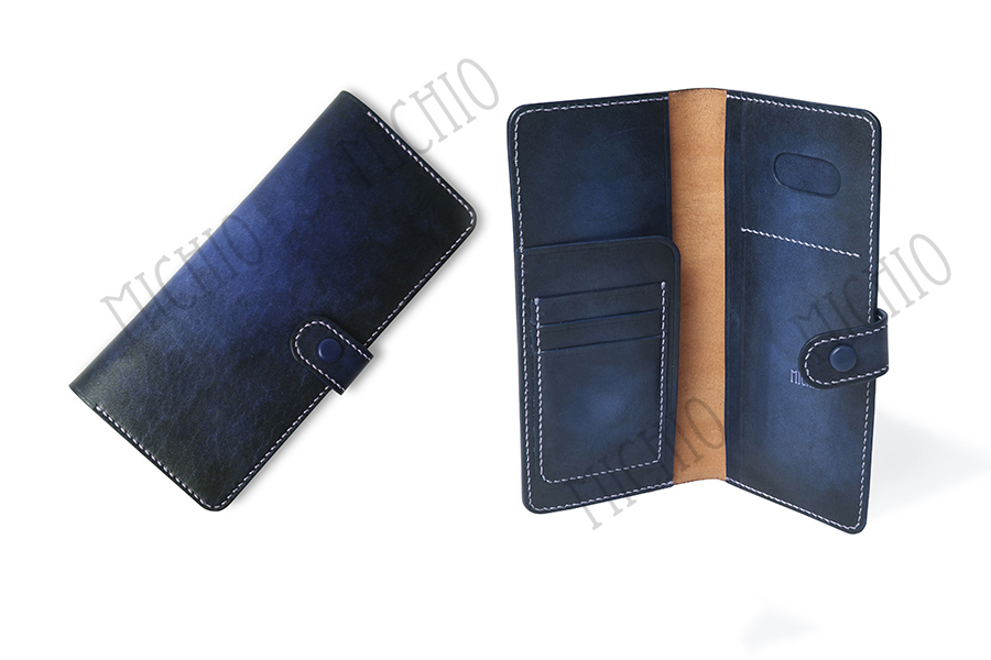 Patina leather travel document organizer leather passport holder for men 1