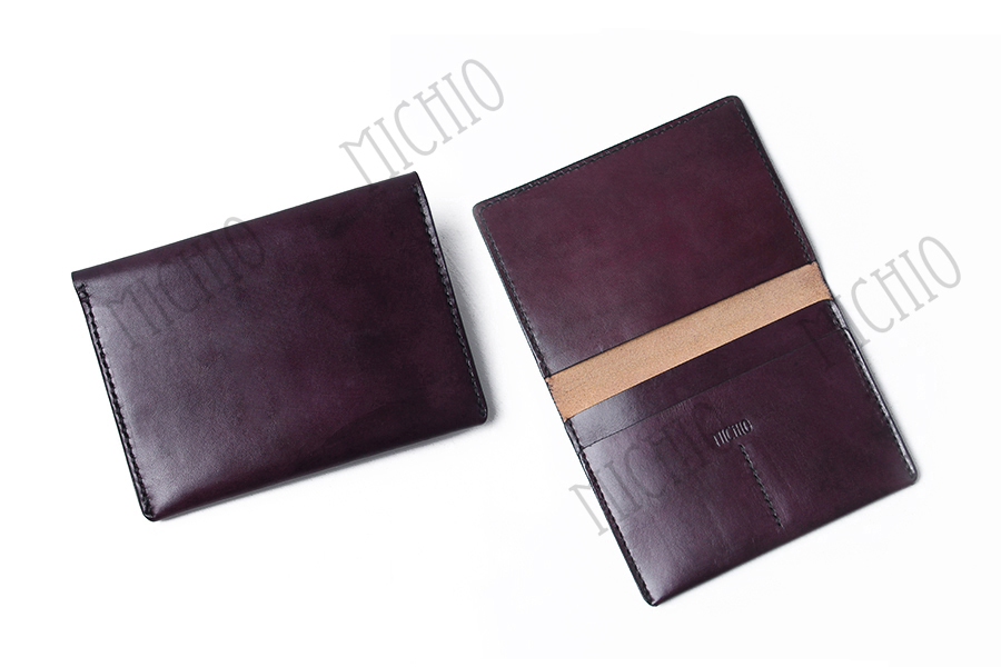 Patina leather travel document organizer