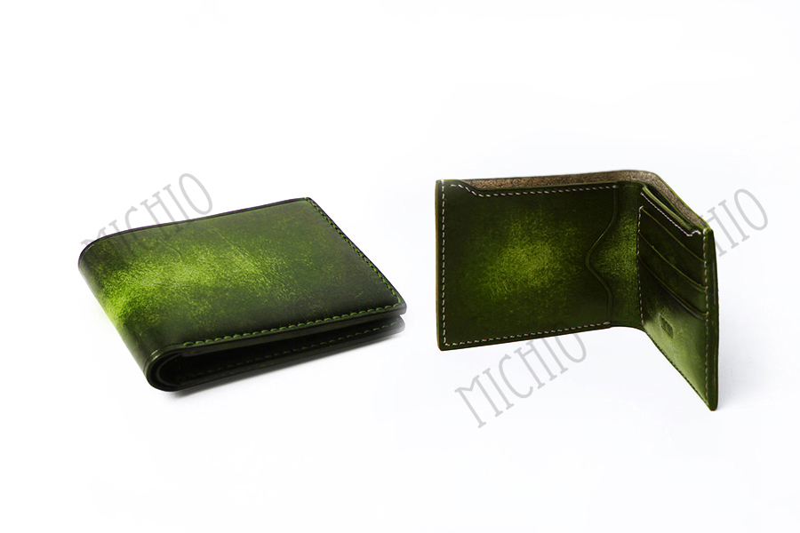 Patina mens custom leather wallet