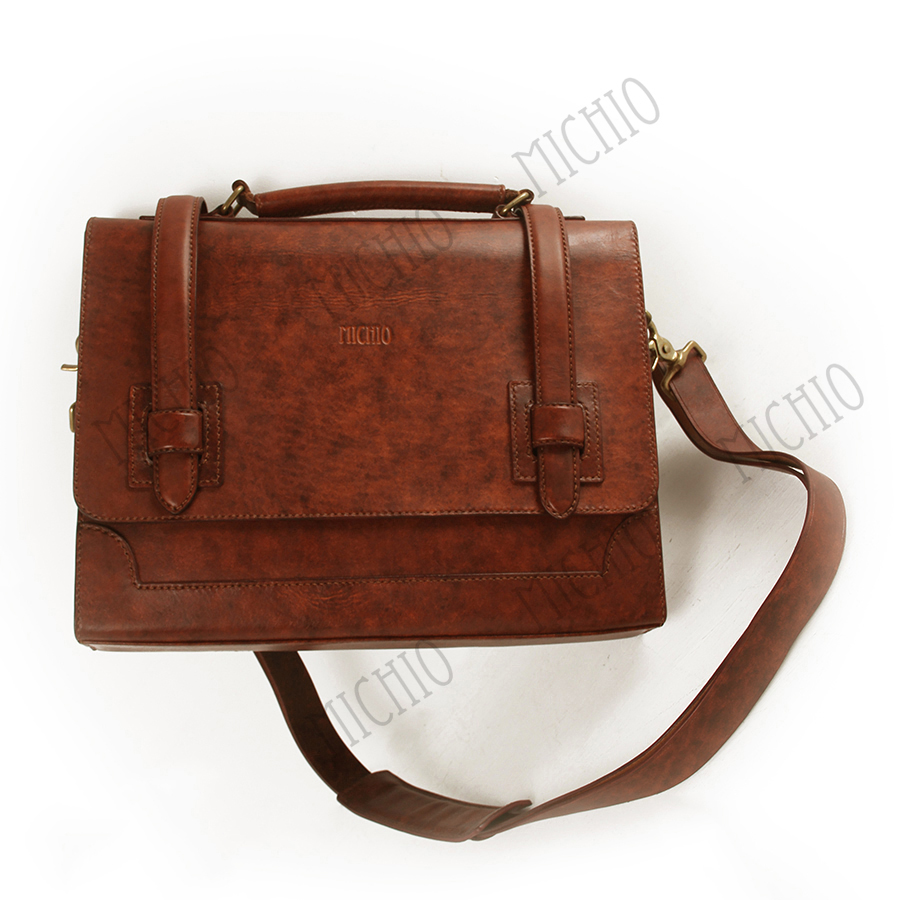 Patina mens leather computer bag