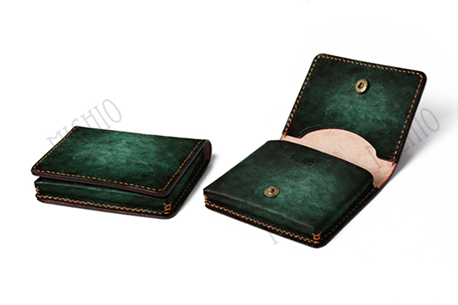 Patina mens leather credit card holder