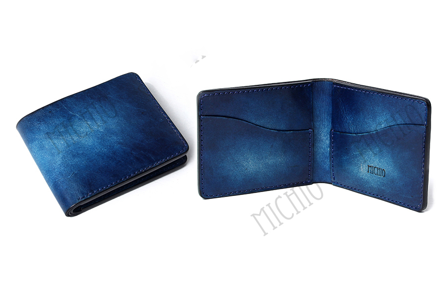 Patina mens leather wallet with coin pouch