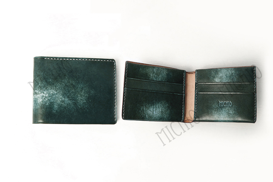 Patina mens leather wallet with id window