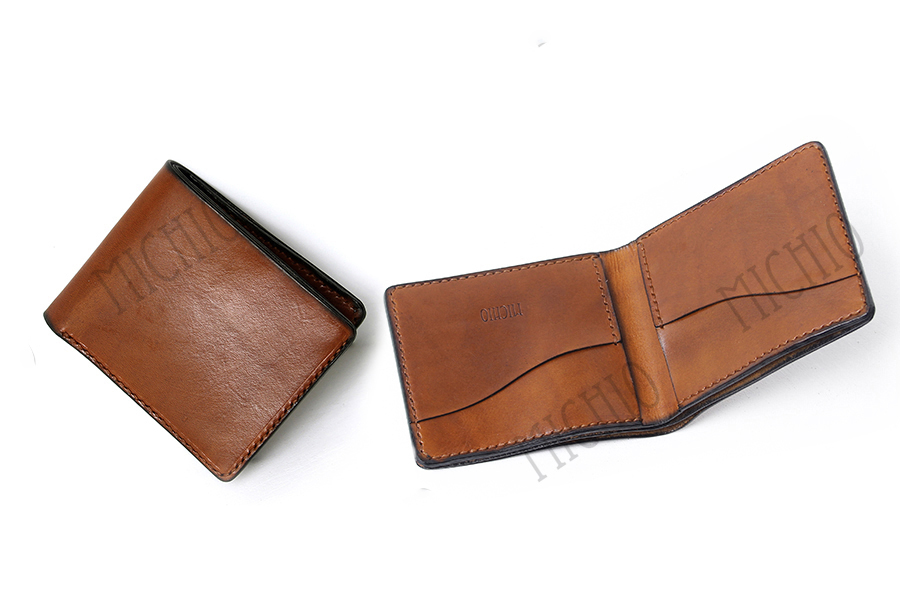 Patina mens leather wallet with zip coin pocket