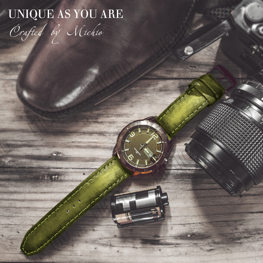 Patina mens watches leather band