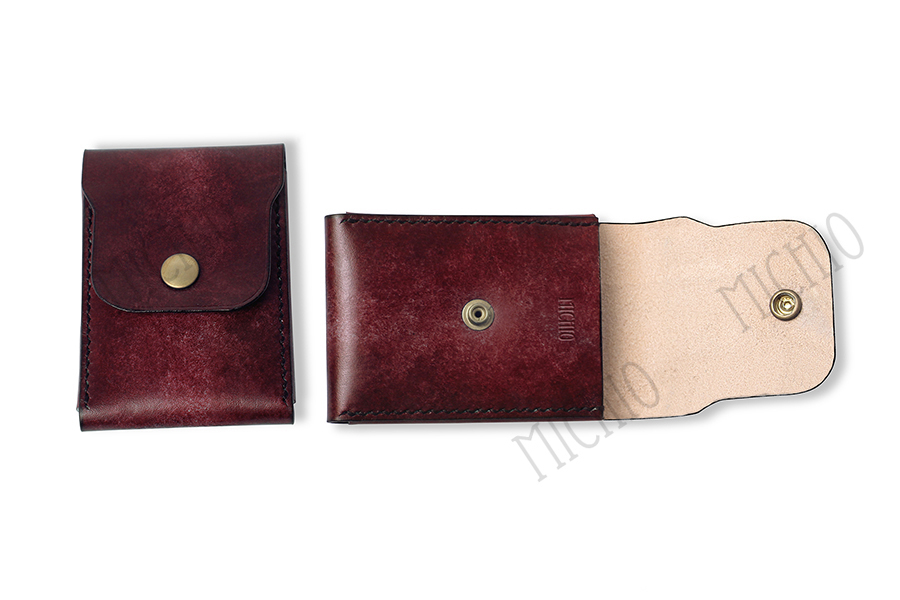 Patina minimalist leather card holder