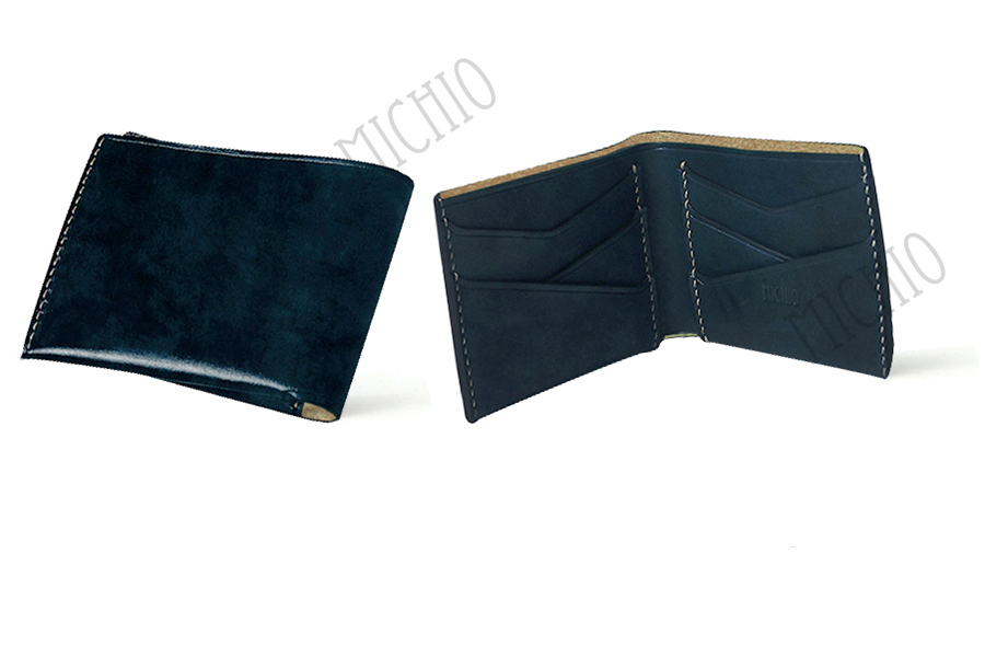 Patina monogram leather mens wallet