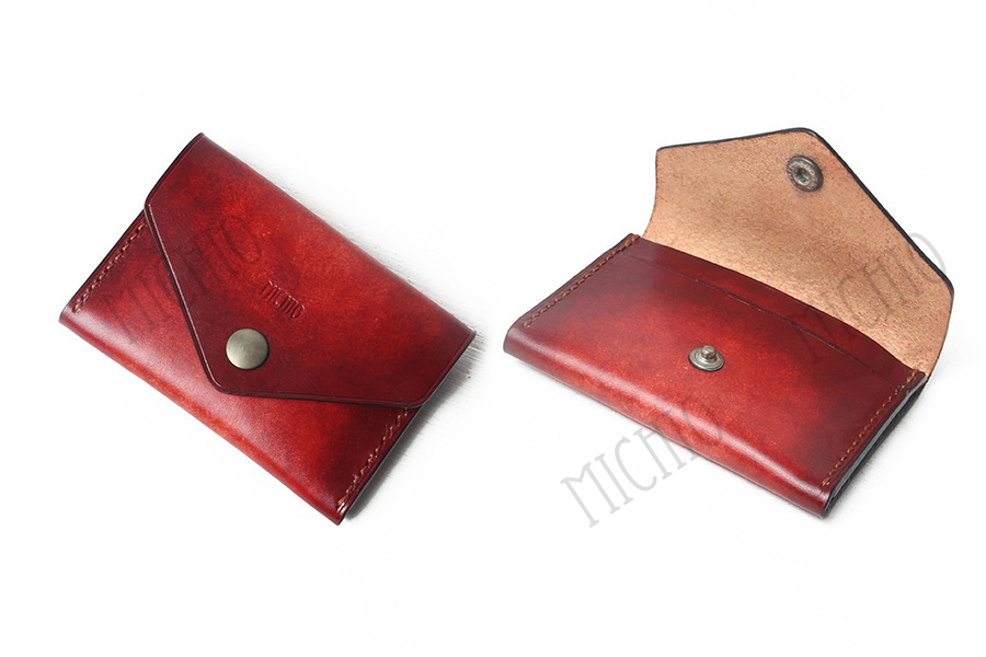 Patina real leather card holder