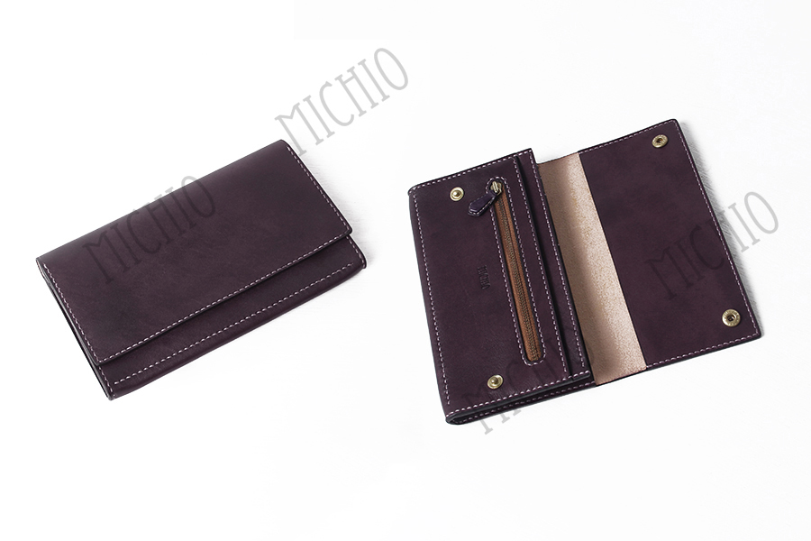 Patina rfid leather wallet womens