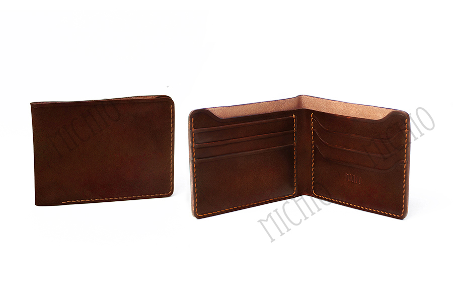 Patina small leather wallet mens