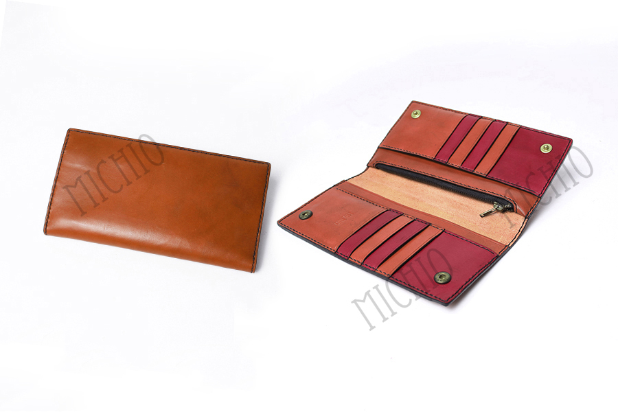 Patina thin leather wallet