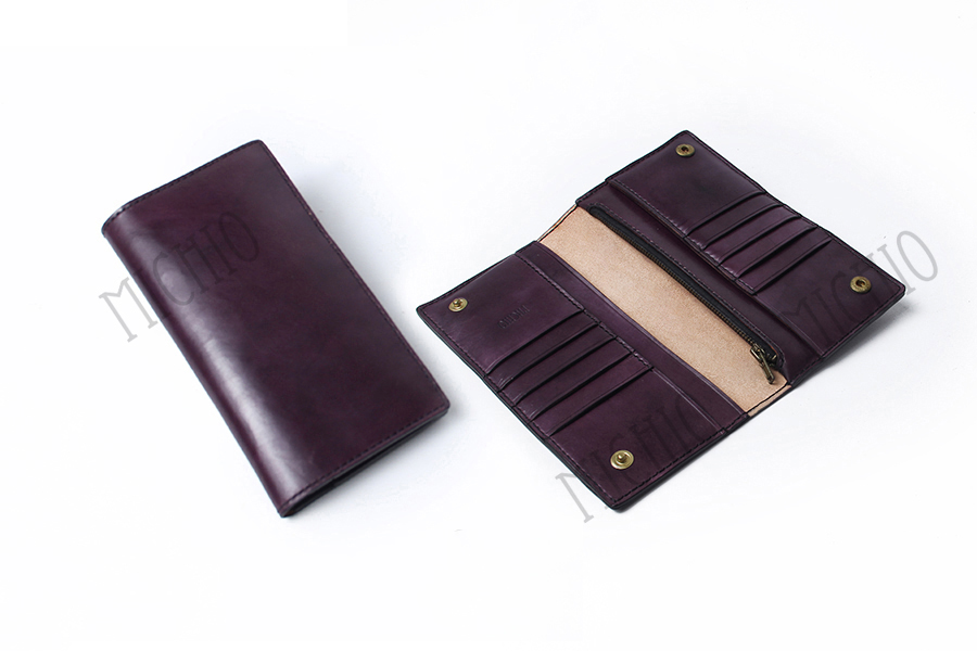 Patina top grain leather wallet