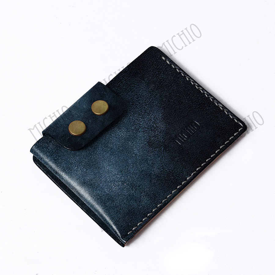 Patina zip leather card holder